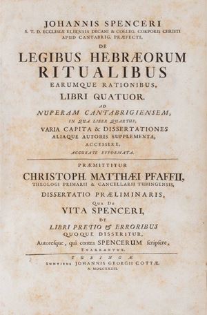 De legibus hebr&#230;orum ritualibus earumque rationibus, libri quatuor.