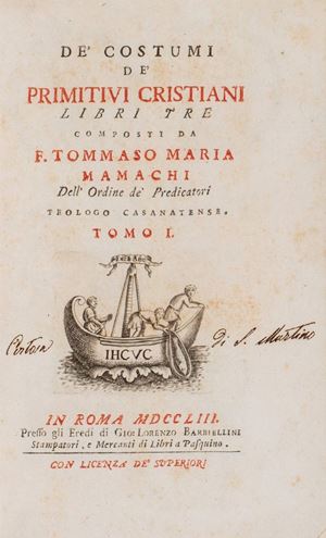 De’ costumi de’ primitivi cristiani 