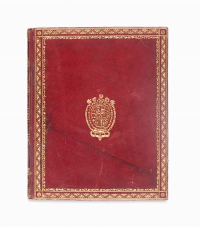 Legatura in marocchino rosso e legatura in vitello marrone