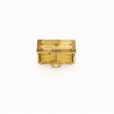 Scatola Porta-cipria in Oro di Forma Re