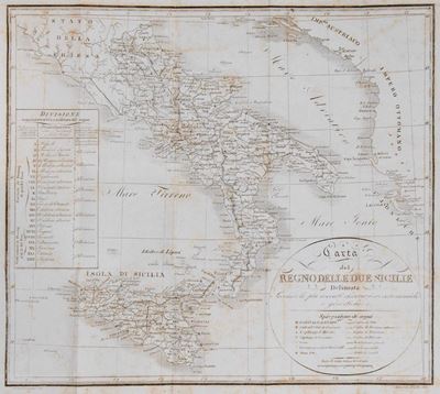 Almanacco della Real Casa e Corte per l'anno 1830, Napoli, Stamperia Reale, in 8° con ritratti e ...