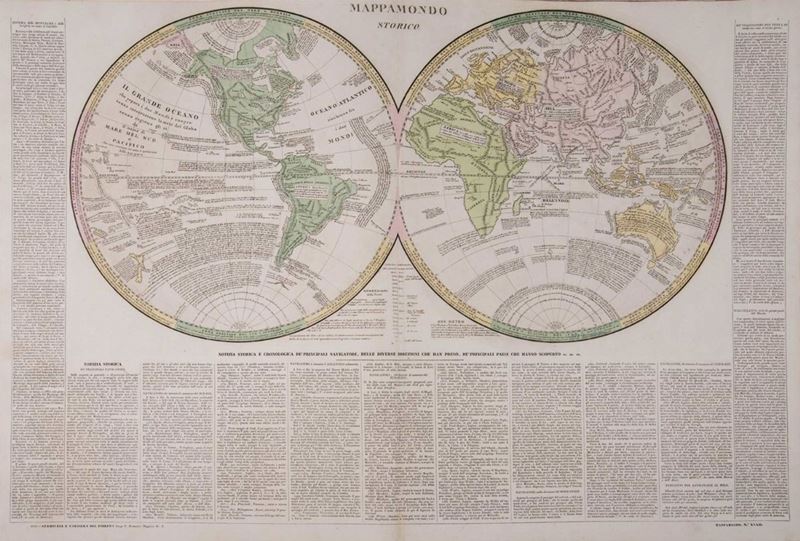 Cartografia - Le Sage , Alan René - Atlante storico geografico genealogico  cronologico 1836, Libri, Autografi e Stampe