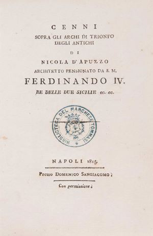 Cenni sopra gli Archi di Trionfo