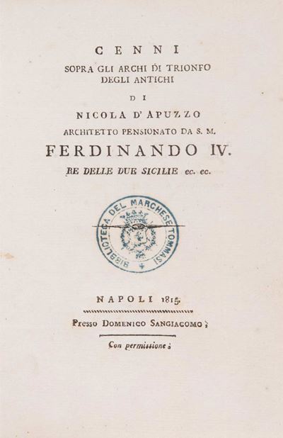 Cenni sopra gli Archi di Trionfo, 1815