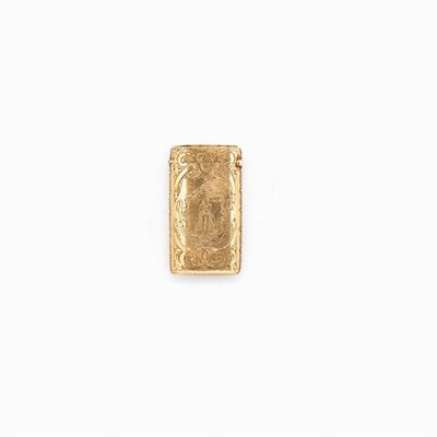 Scatola D'epoca Porta Fiammiferi in Oro