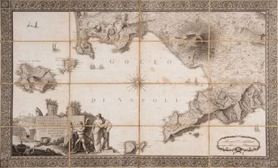 Rizzi Zannoni, Carta del Littorale di Napoli e dei luoghi antichi più rimarchevoli, 1794