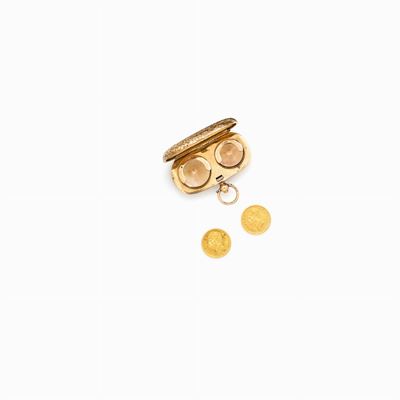 Scatola Porta Monete in Oro 9k e Due Mar
