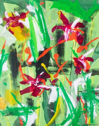 Fiori, olio su tela, 80 x 60 cm, 1980