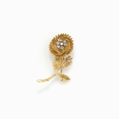 Spilla in Oro e Diamanti, Tiffany in Oro