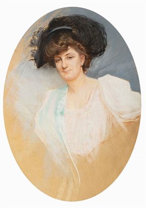 Ritratto di gentildonna con cappello piumato