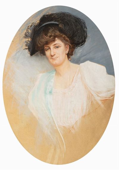 Ritratto di Gentildonna con Cappello Piumato