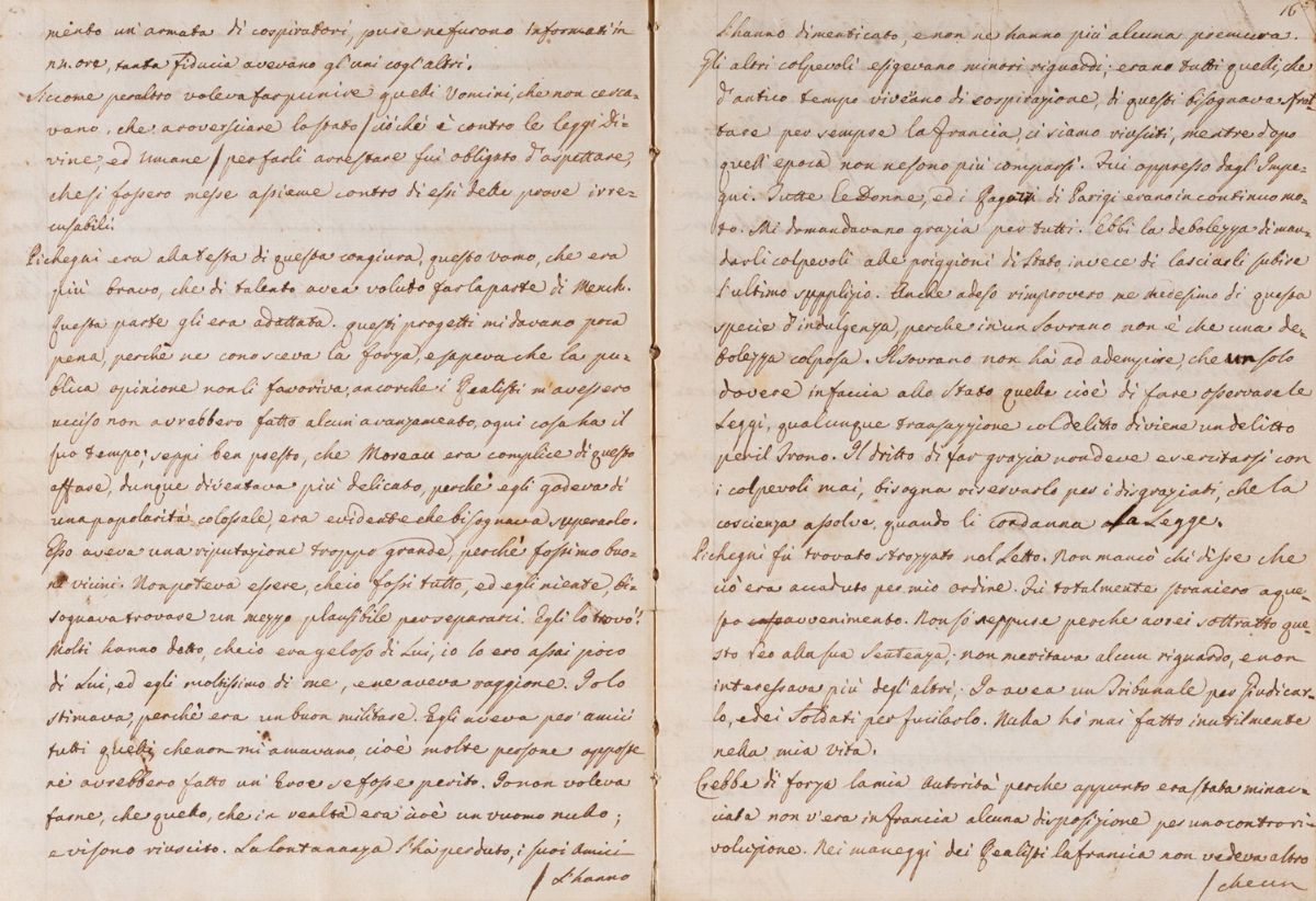 Napoleone Bonaparte - Manoscritto di Sant'elena