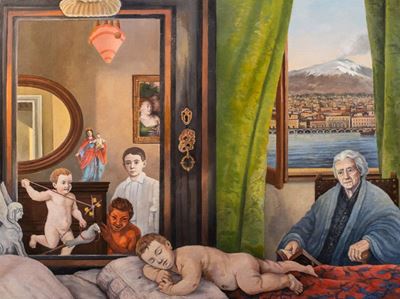 Giochi fanciulleschi, olio su tela