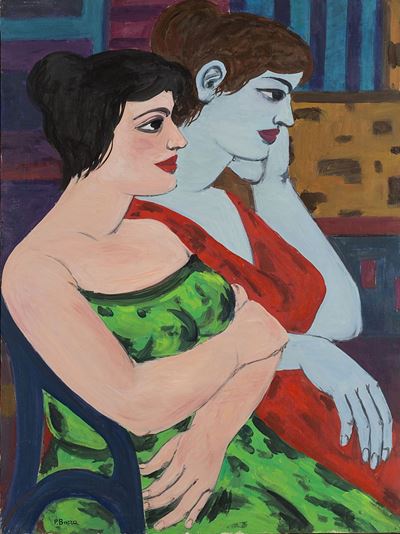 Colloquio, 1955, olio su tela