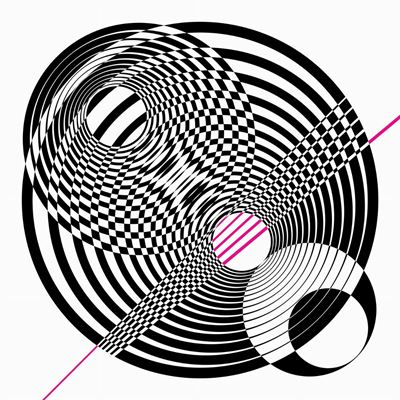 Intersezioni ottico dinamiche numero 110, acrilici su tela