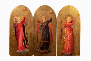 Trittico con angeli musicanti