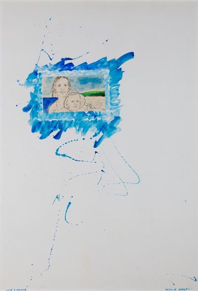 Livia e Marietta, grafite e acquarello su carta