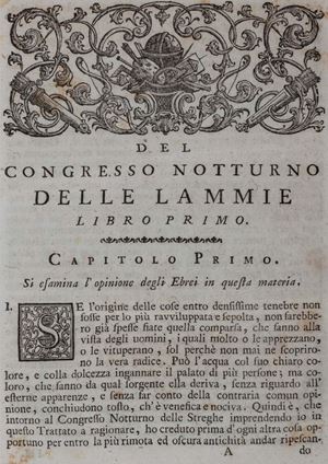 Del congresso notturno delle lammie [...]