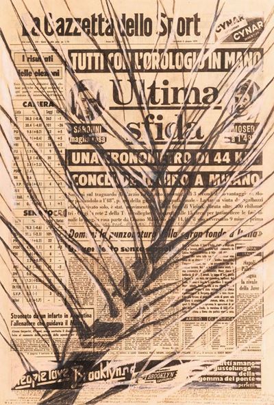 La gazzetta dello sport, tecnica mista su carta di giornale