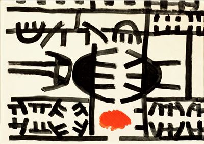 Superficie G/126, tempera su carta