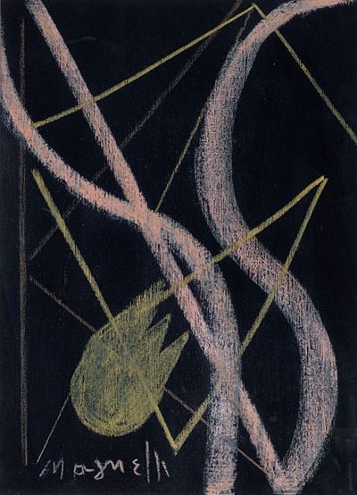 Composizione n. 74, 1968, tempera su carta