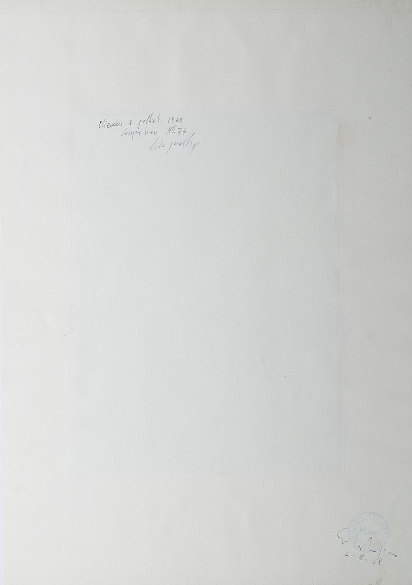 Alberto Magnelli - Composizione n. 74, 1968, tempera su carta