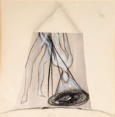 A rovescio - tecnica mista e collage su carta