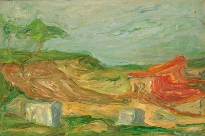 Paesaggio, olio su tela