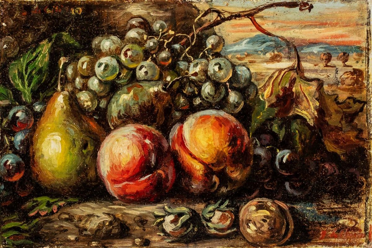 Giorgio de Chirico - Still life with fruits 1952 | Arte Moderna e  Contemporanea | Finarte, casa d'aste