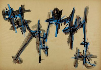 Senza titolo - tempera su carta, 1957