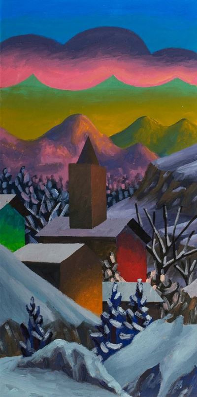 Una sera d'inverno, olio su tela, 2002