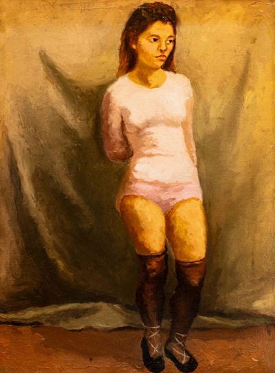 Ballerina, olio su tela
