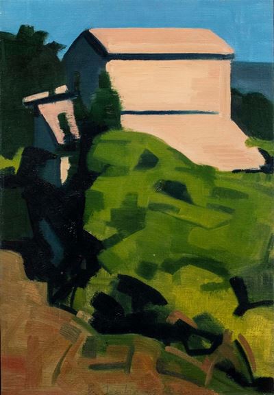 Trittico - Paesaggio, olio su tela