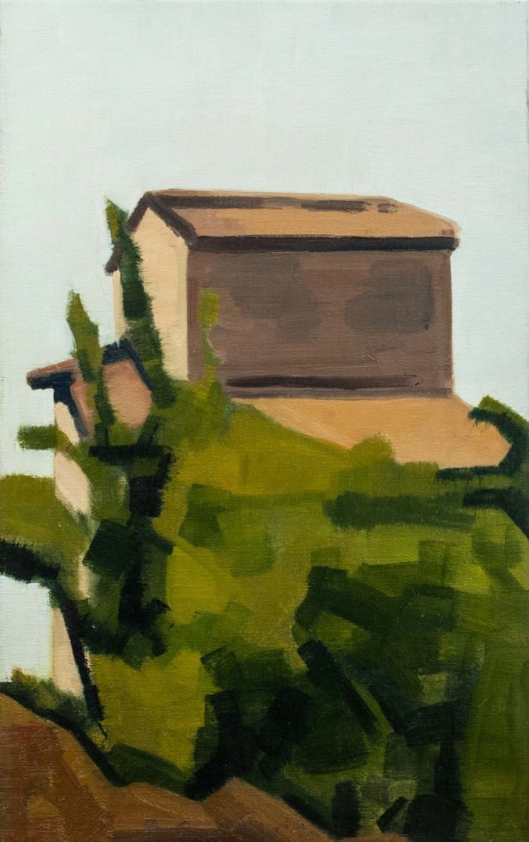 Bernardo Siciliano - Trittico - Paesaggio, olio su tela