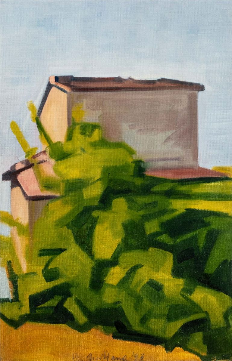 Bernardo Siciliano - Trittico - Paesaggio, olio su tela