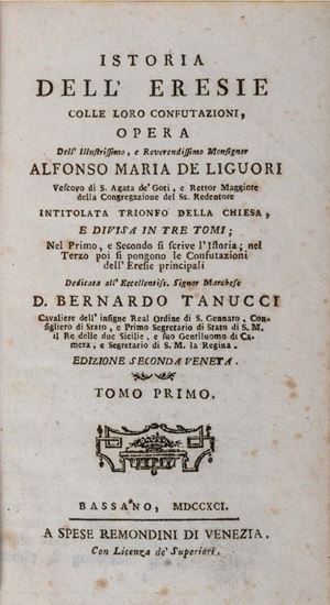 Trionfo della Chiesa, istoria dell&#39;eresie colle loro confutazioni