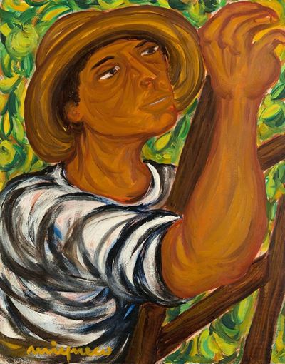 Contadino, olio su tela, 1988
