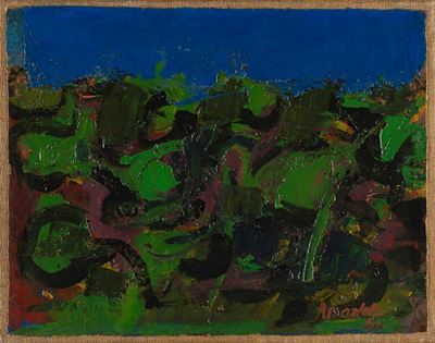 Paesaggio, olio su tela, 1964