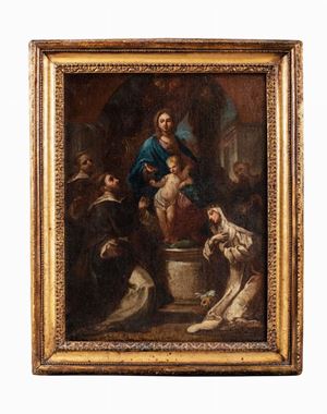 Madonna and Child Enthroned between San Domenico and Santa Caterina da Siena