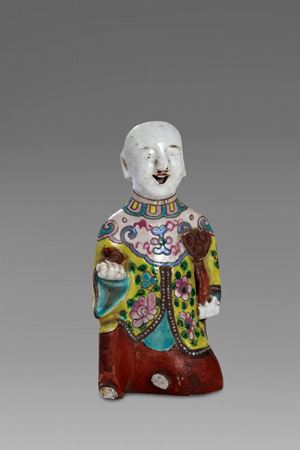 Polychrome porcelain sculpture, 19th century China