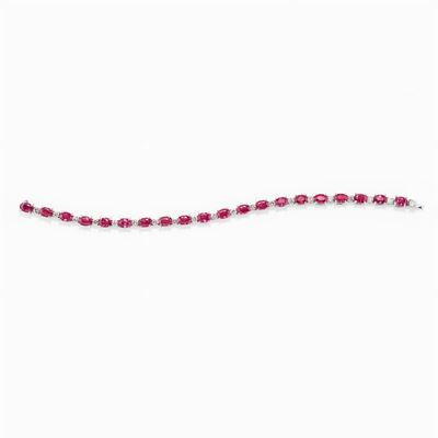 Bracciale Tennis in Oro, Rubini e Diaman