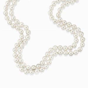 COLLANA AD UN FILO DI PERLE COLTIVATE GIAPPONESI