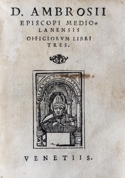 Ambrogio, Officiorum Libri Tres, edizione del 1553