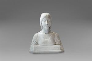 Ritratto di gentildonna a mezzo busto in stile rinascimentale