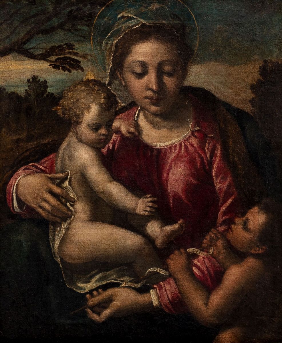 Ippolito Scarsella, detto lo Scarsellino - Madonna with Child and San ...