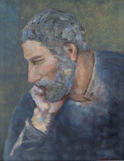 Il filosofo, 1941, tecnica mista su cartone intelato