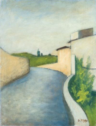 Paesaggio, olio su tela, 1953 ca.