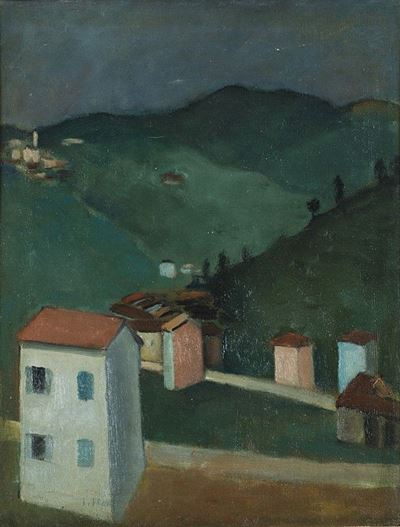 Case a Montù Beccaria, 1928, olio su tela