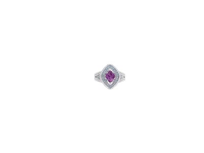 Anello in Oro, Diamanti e Tormalina Rosa