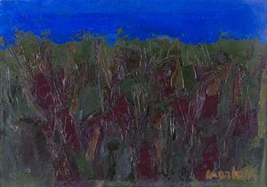 Vegetazione, 1964
olio su tela, cm 35x50